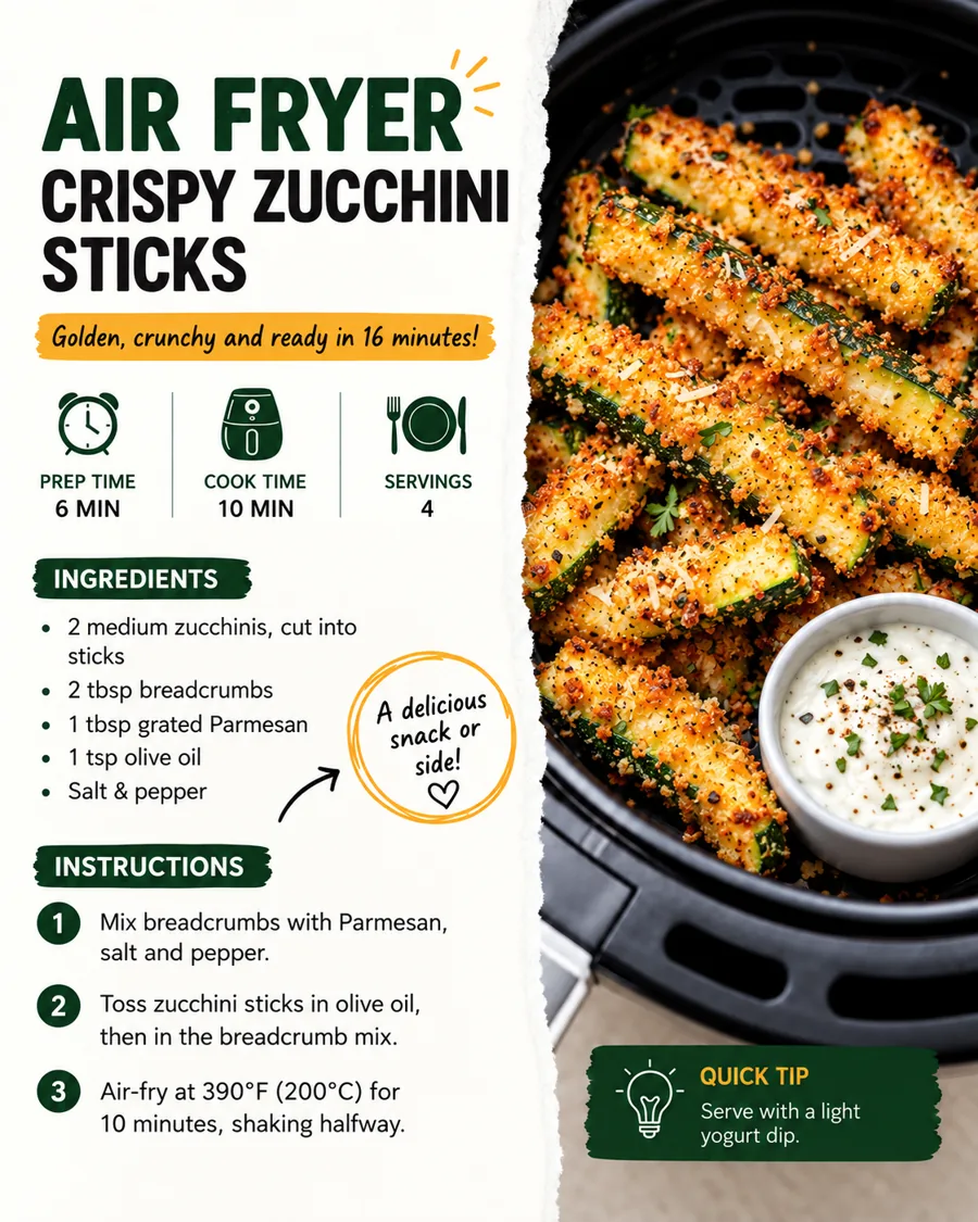Crispy zucchini sticks from the air fryer, Volume 1 · Fresh Bites, Veggies & Simple Sides